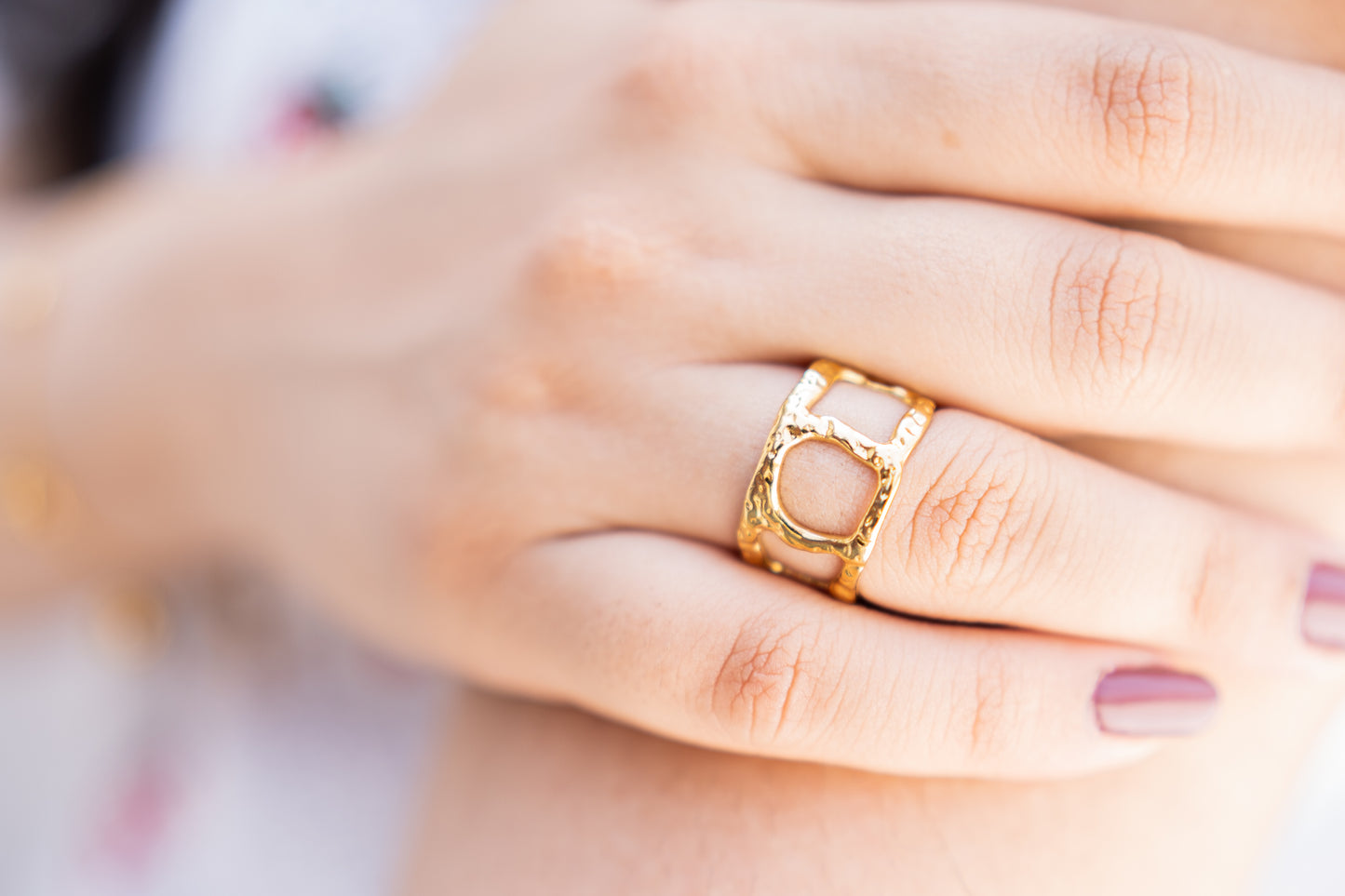 Celestine Halo Ring