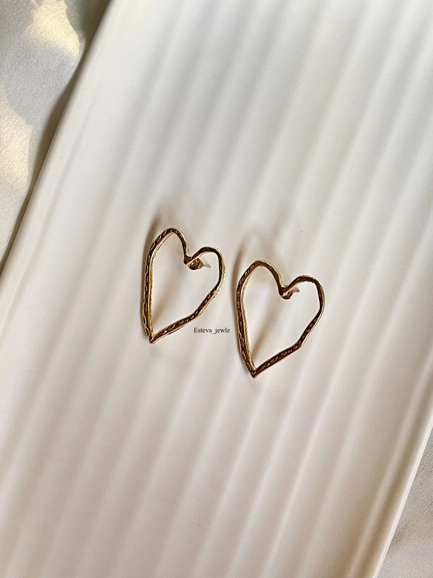 Bold heart earrings