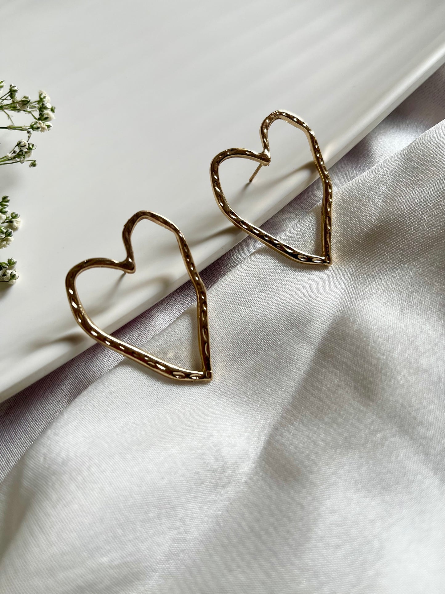 Bold heart earrings