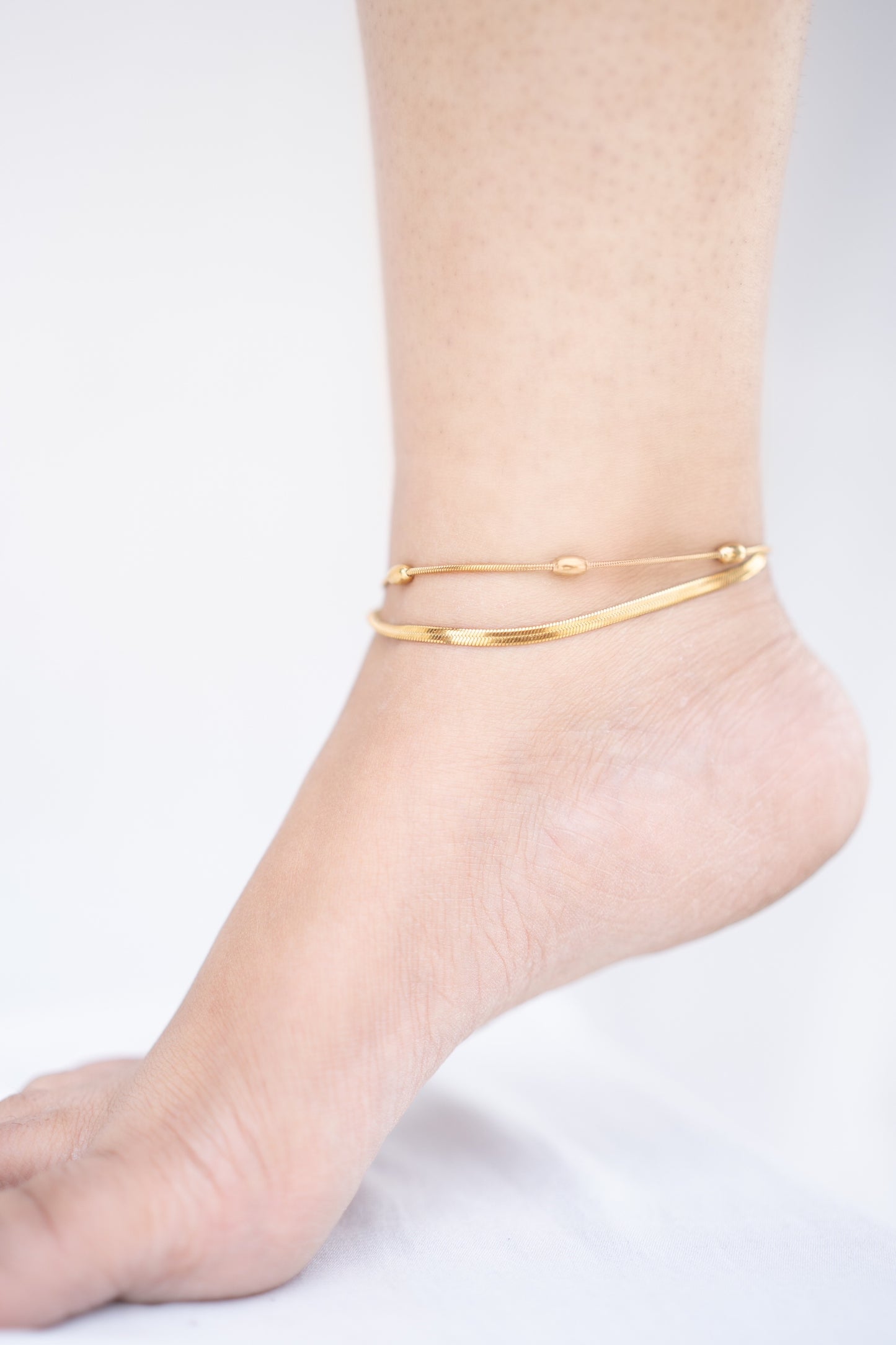 Glimmer Bead Anklet