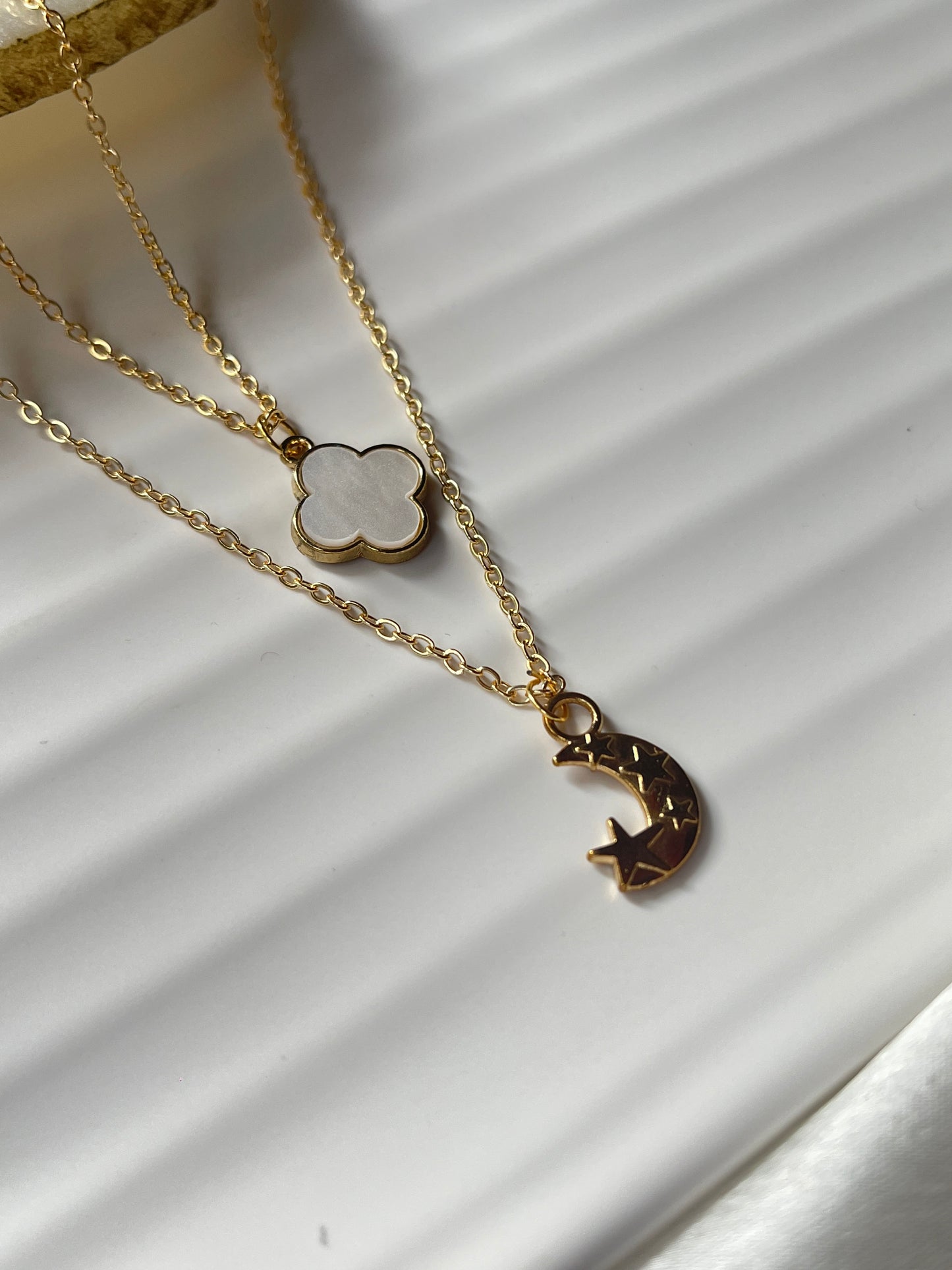Clover & Moon Combo Necklace