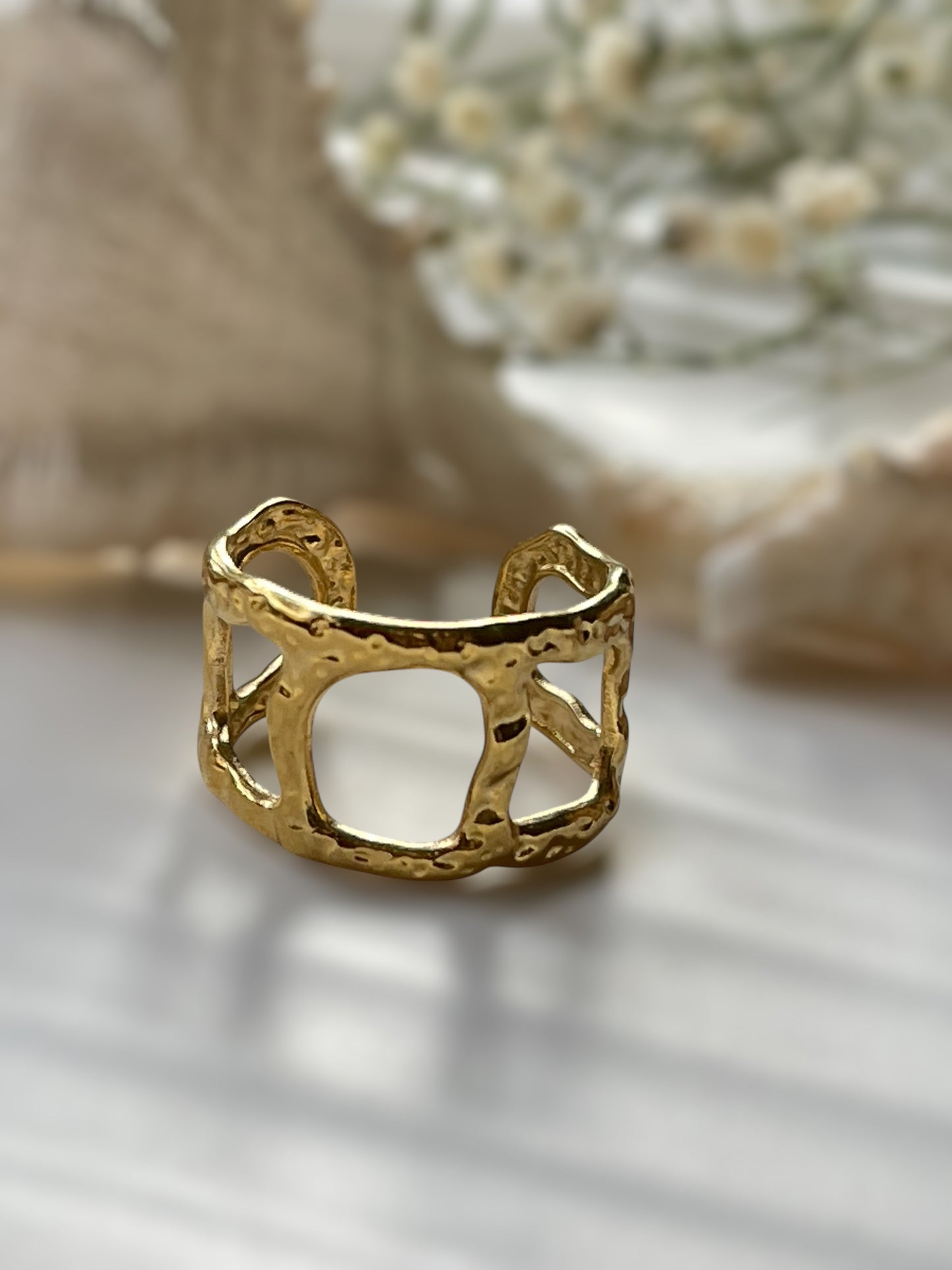 Celestine Halo Ring