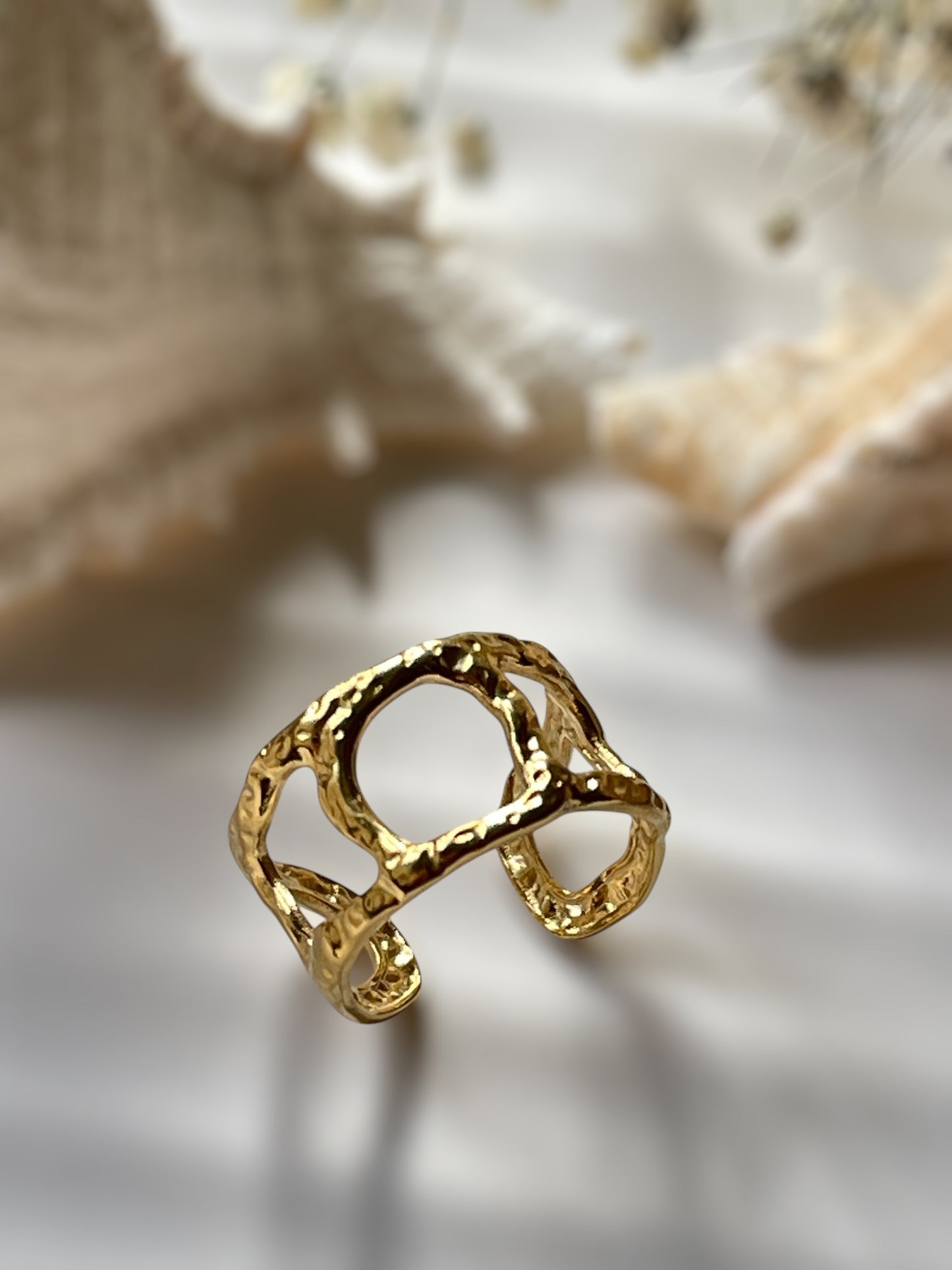 Celestine Halo Ring