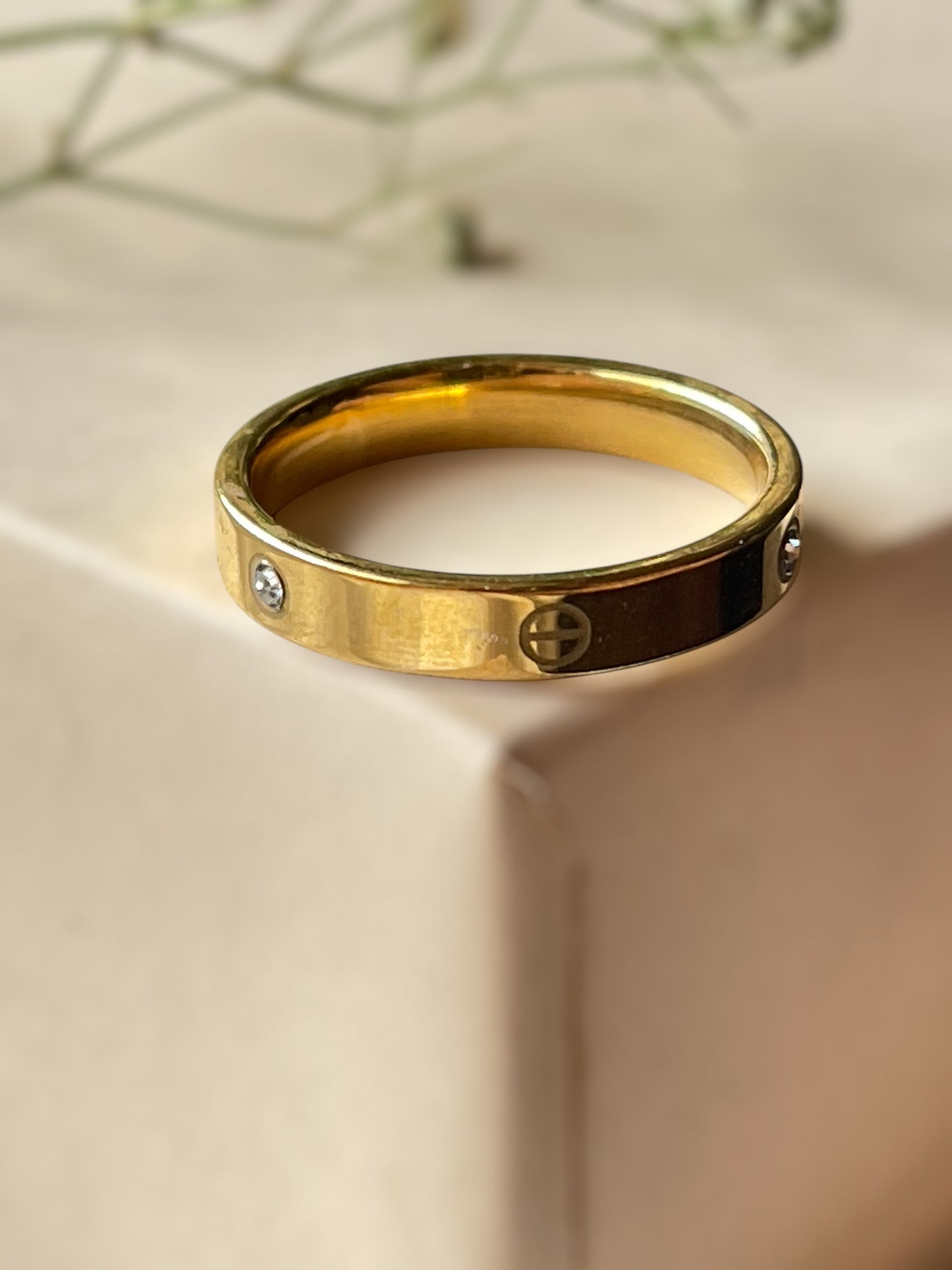 Sleek Starlit Ring