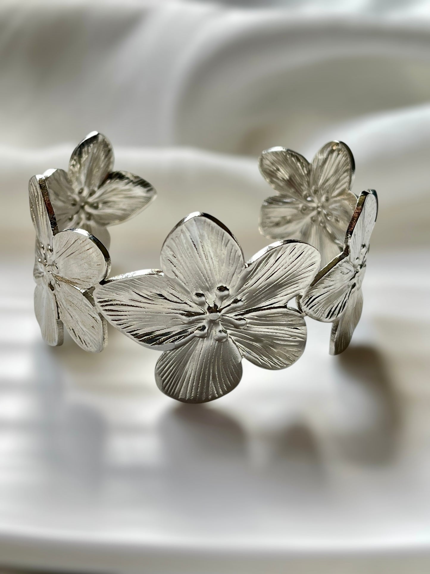 Silver Muse Band Cuff Bracelet