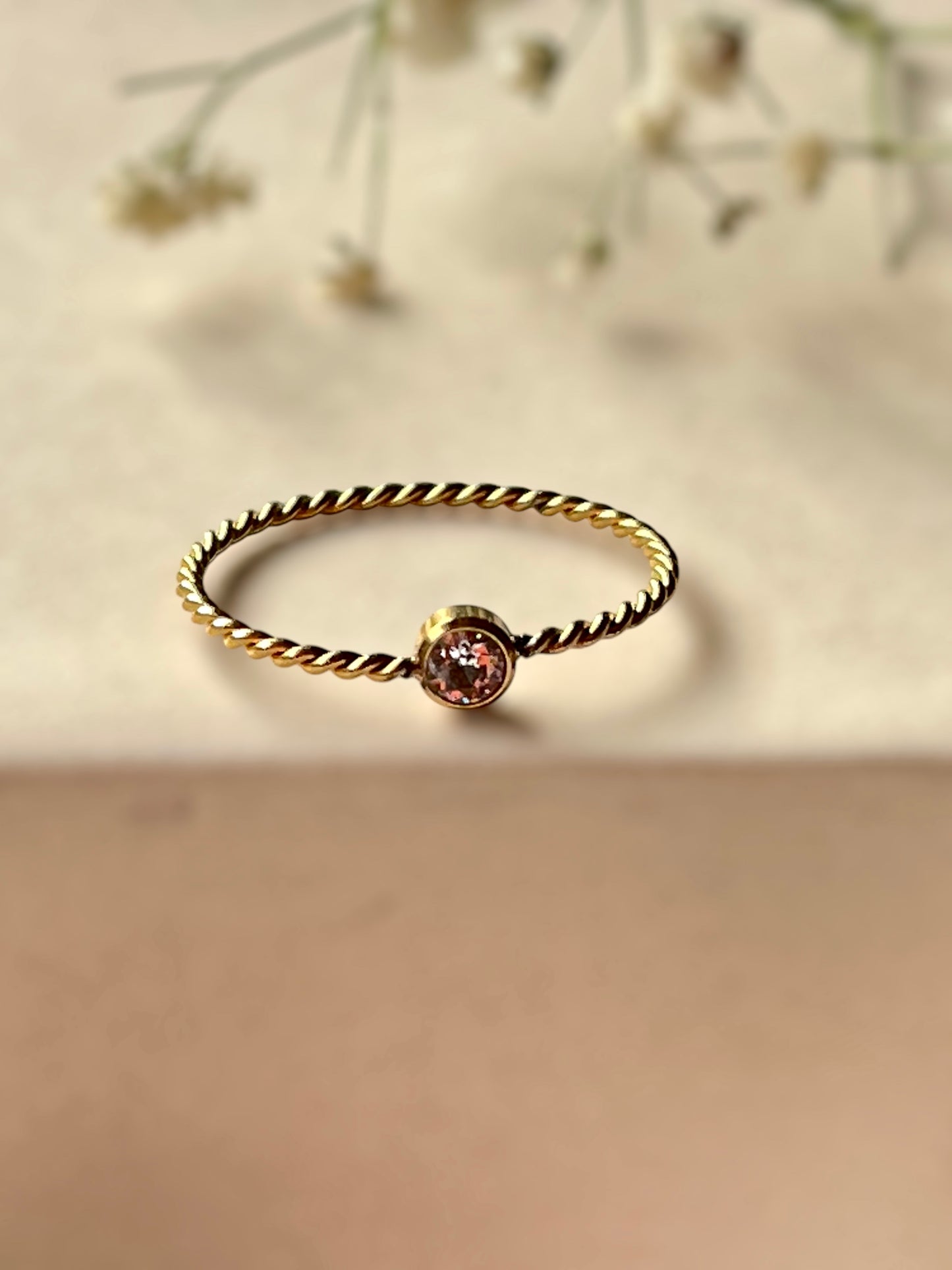 Solitaire Twist Ring