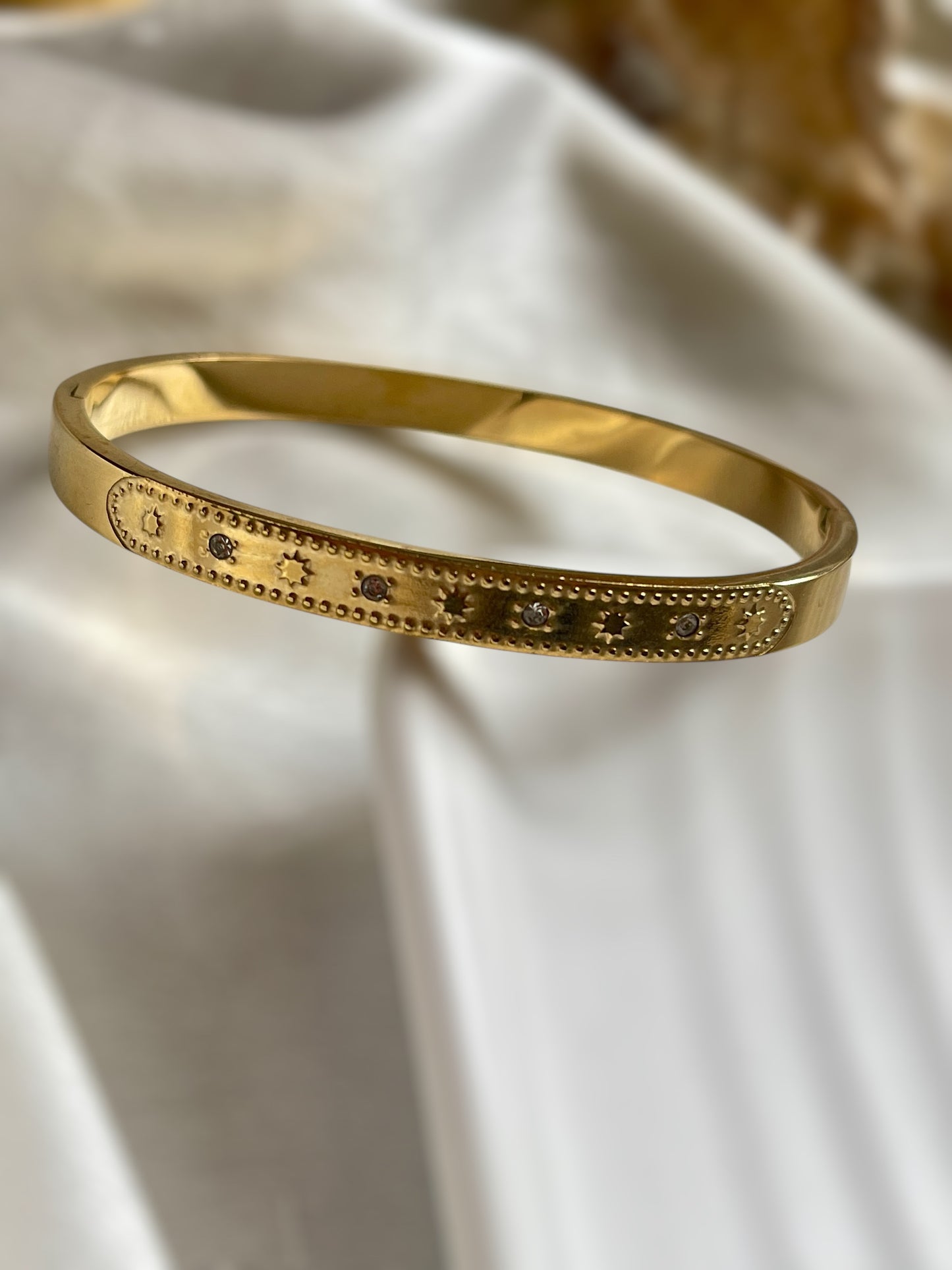 Stone Bloom Cuff Bracelet