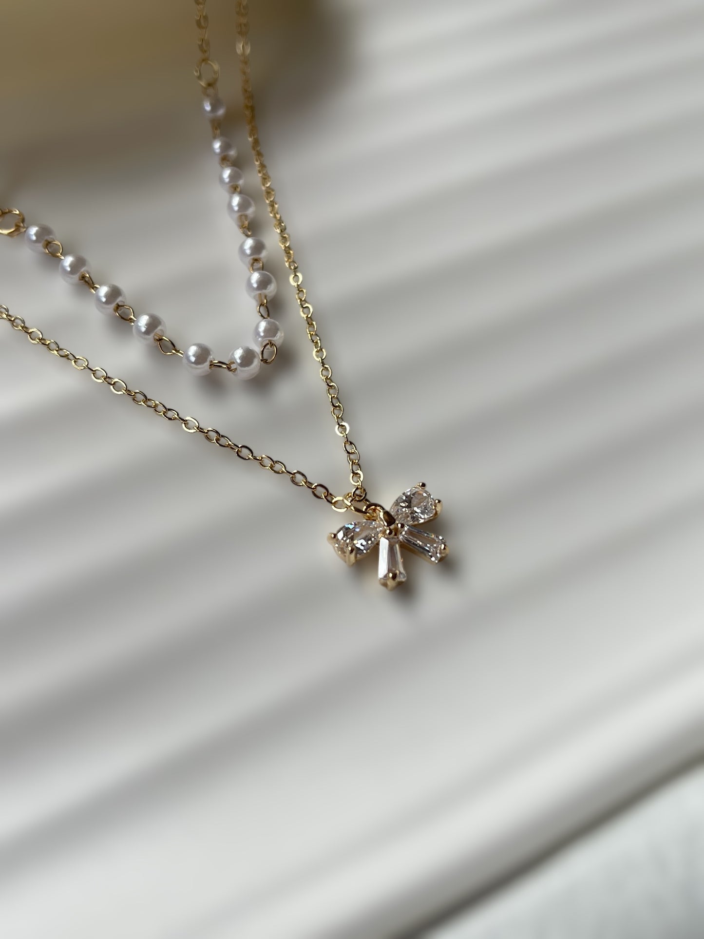 Misty Pearl Layered Necklace