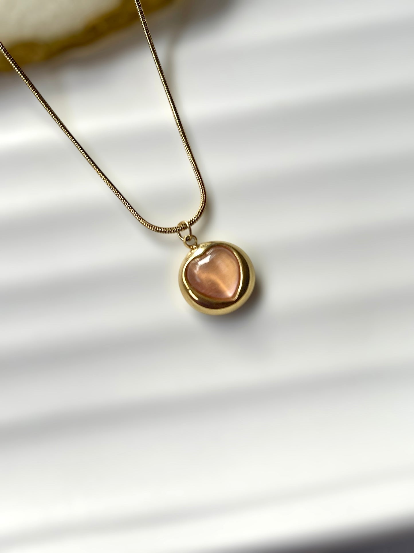 Golden Heartbeat Charm necklace