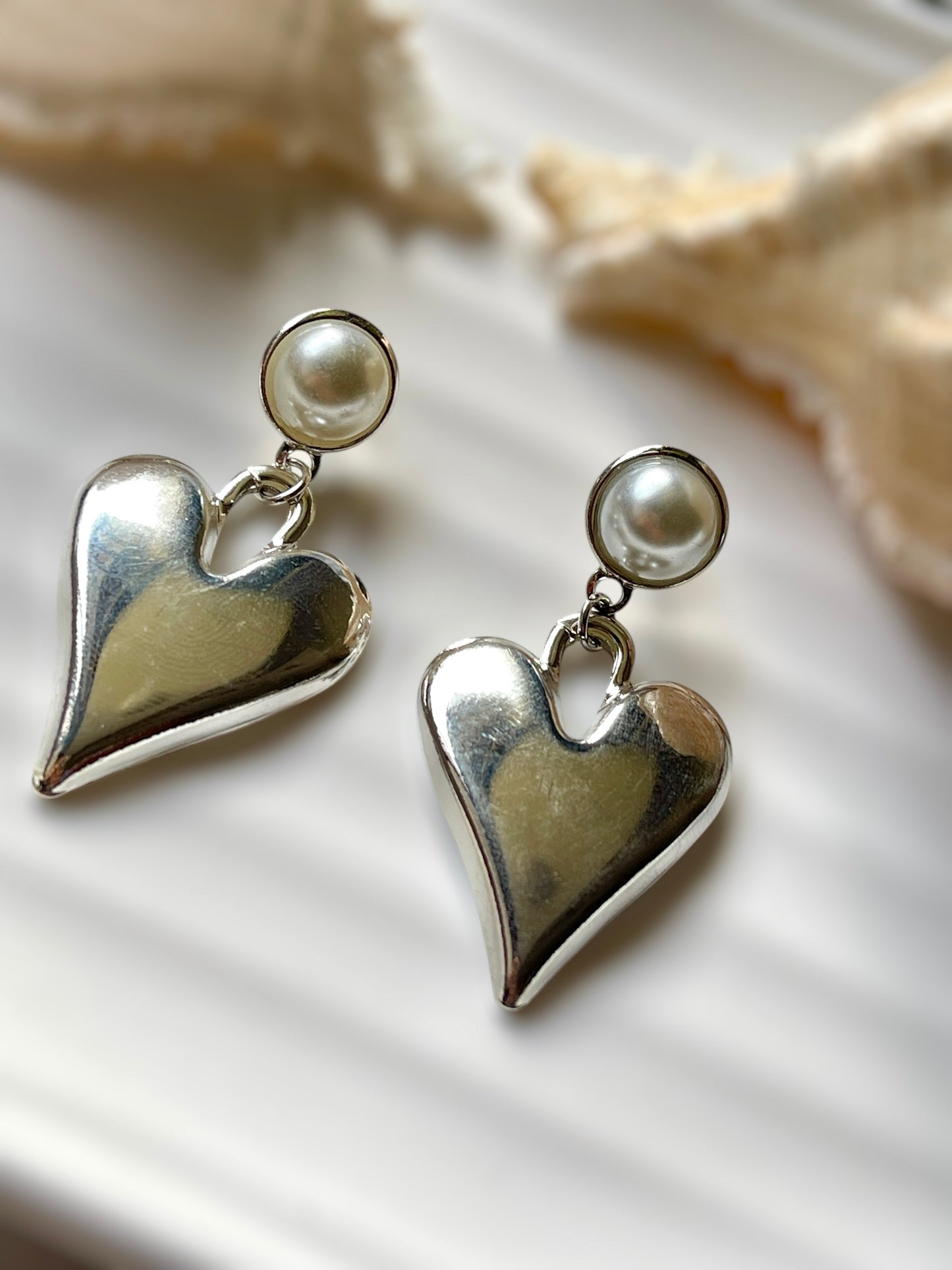Glided Heart Earrings