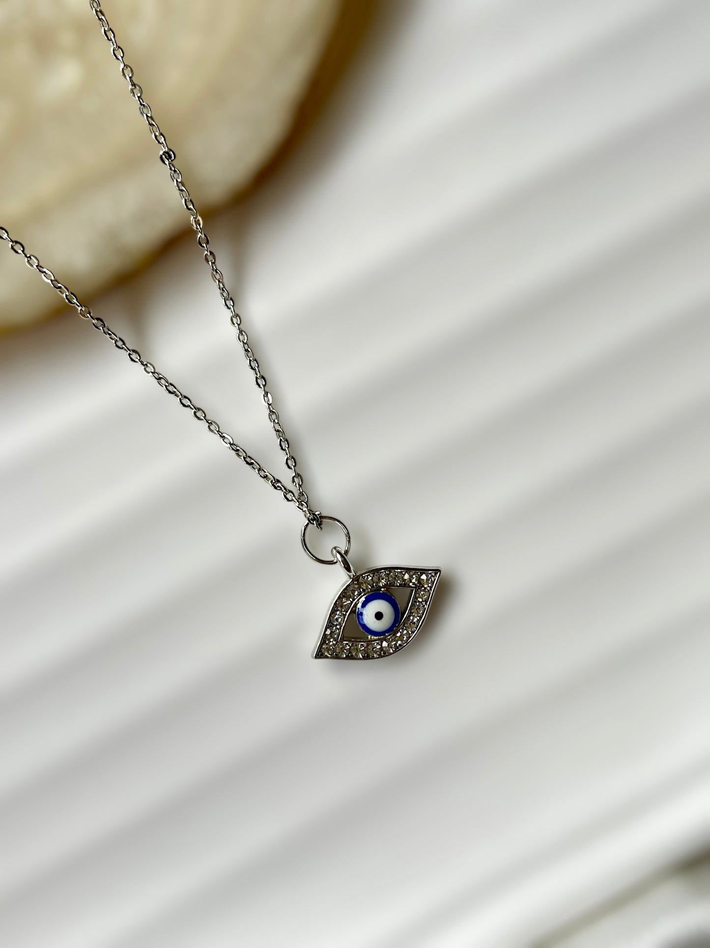 Silver Evil Eye Necklace
