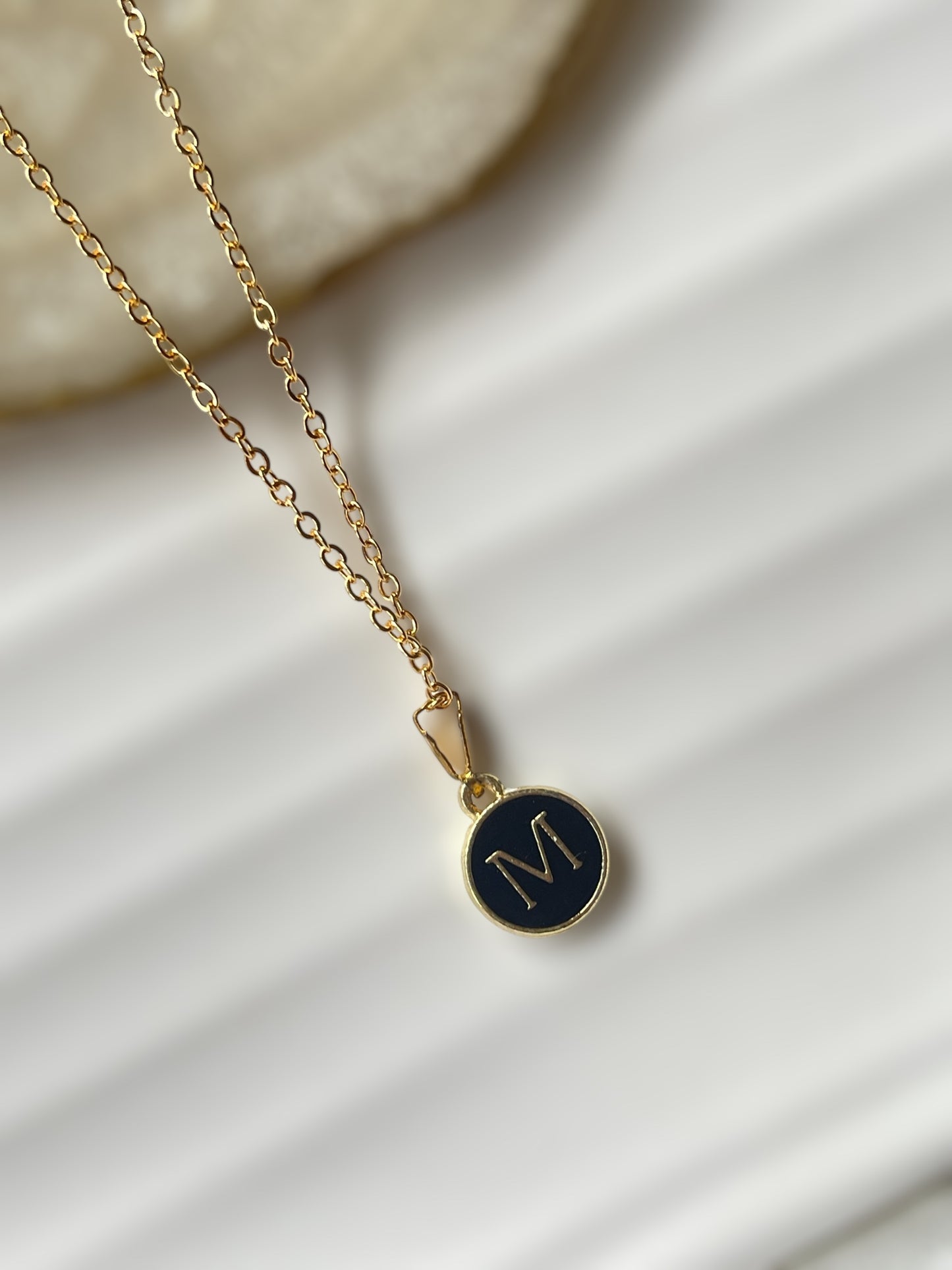 Personalise your jewellery with black Initial charm