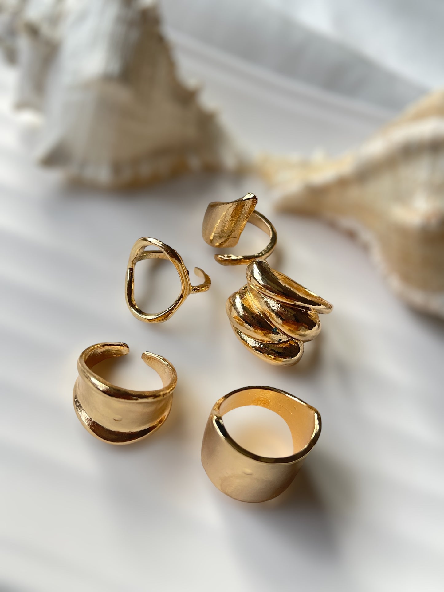 Set of 5 Statement Rings