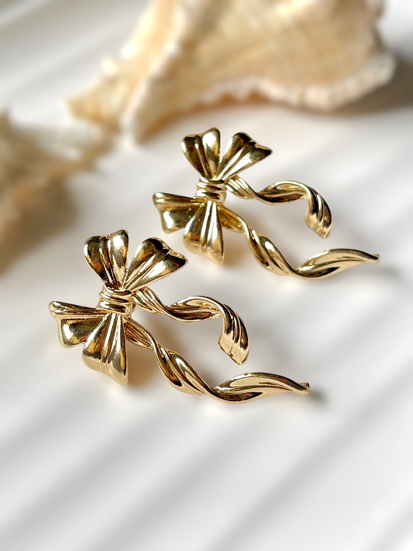 Elongated Bow Earrings