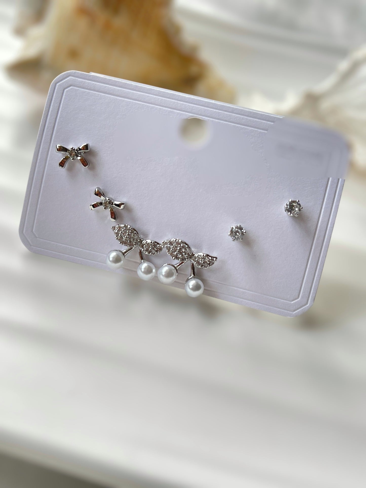 Cherry Loop Earrings Set