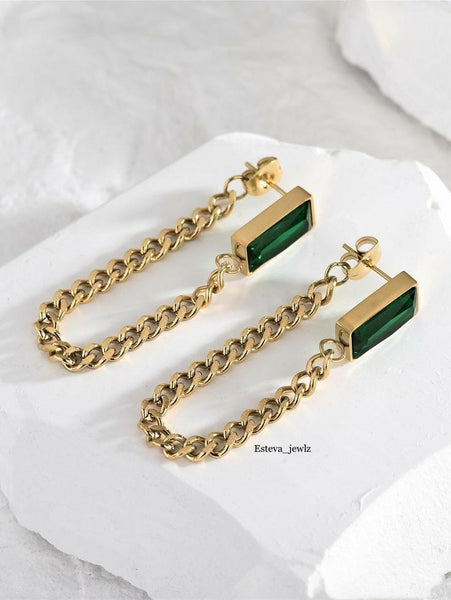 Emerald Link Earrings