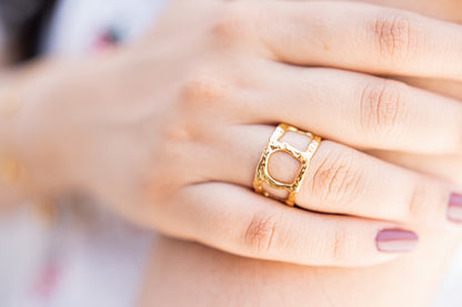 Celestine Halo Ring