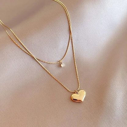 Layered Heart Necklace