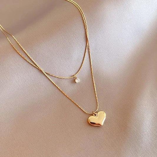 Layered Heart Necklace