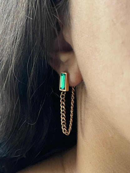 Emerald Link Earrings