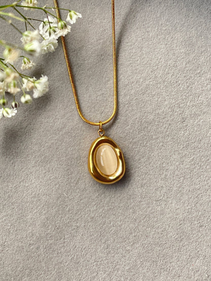Halo Gem Drop Necklace