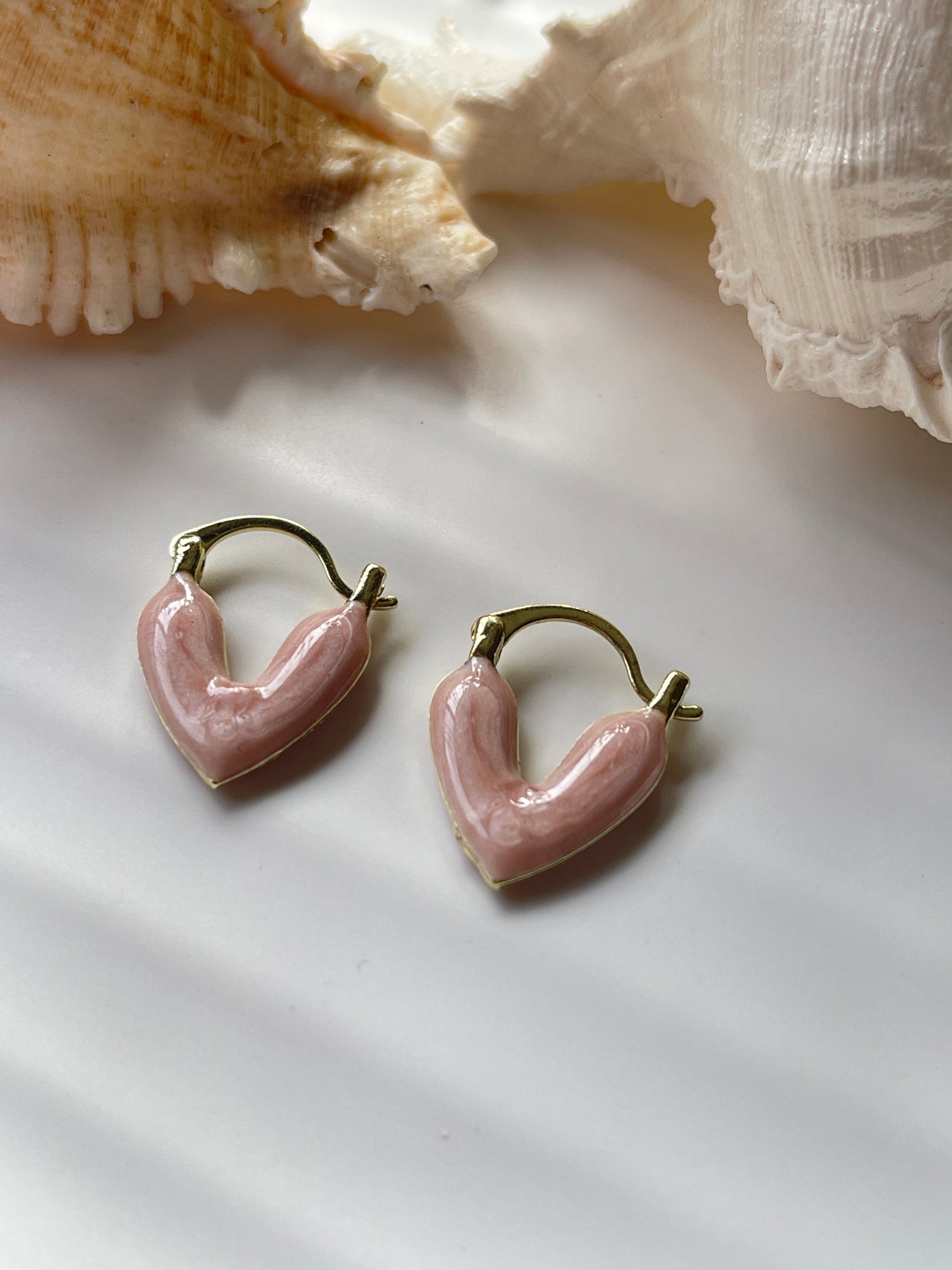 Pink Heart Earrings