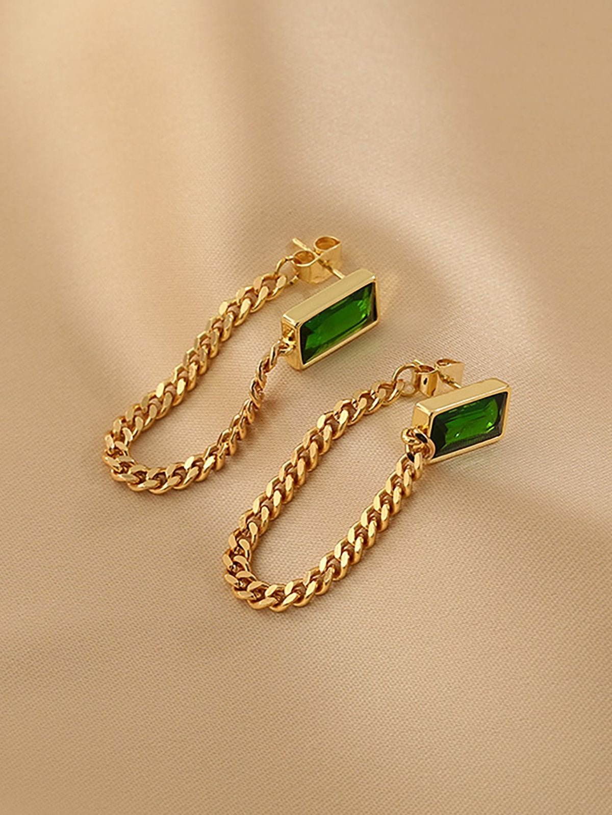 Emerald Link Earrings