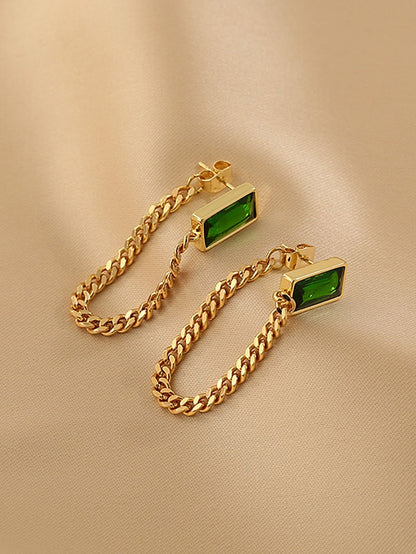 Emerald Link Earrings