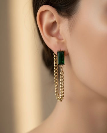 Emerald Link Earrings