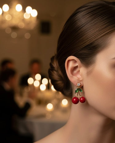 Cherry Loop Earrings