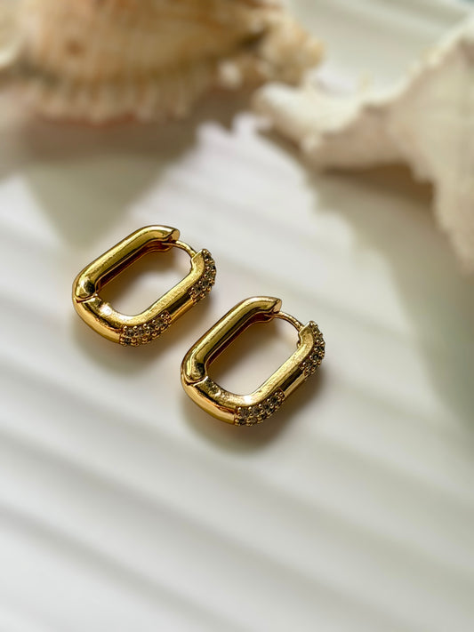 Parallel Pave Earrings