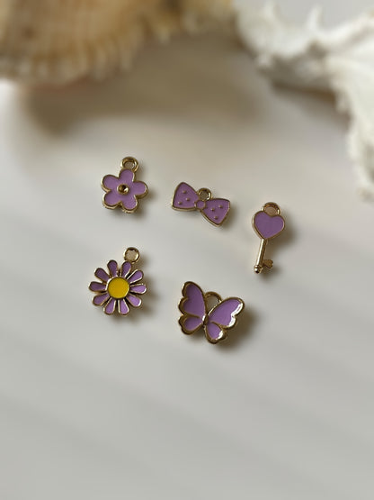 Personlaise your jewellery with charms (Purple theme)