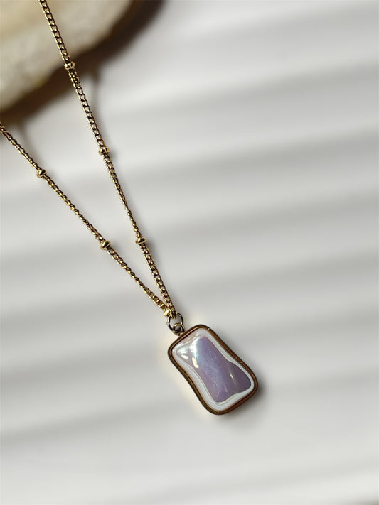 Soft Edge Gem Necklace