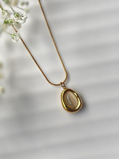 Halo Gem Drop Necklace