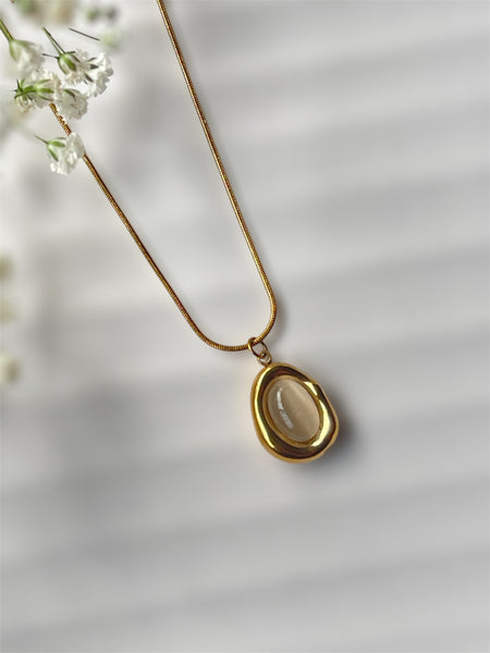 Halo Gem Drop Necklace