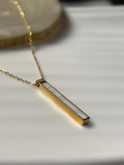 White Bar Necklace