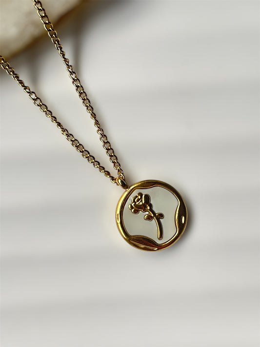 White Rose Necklace