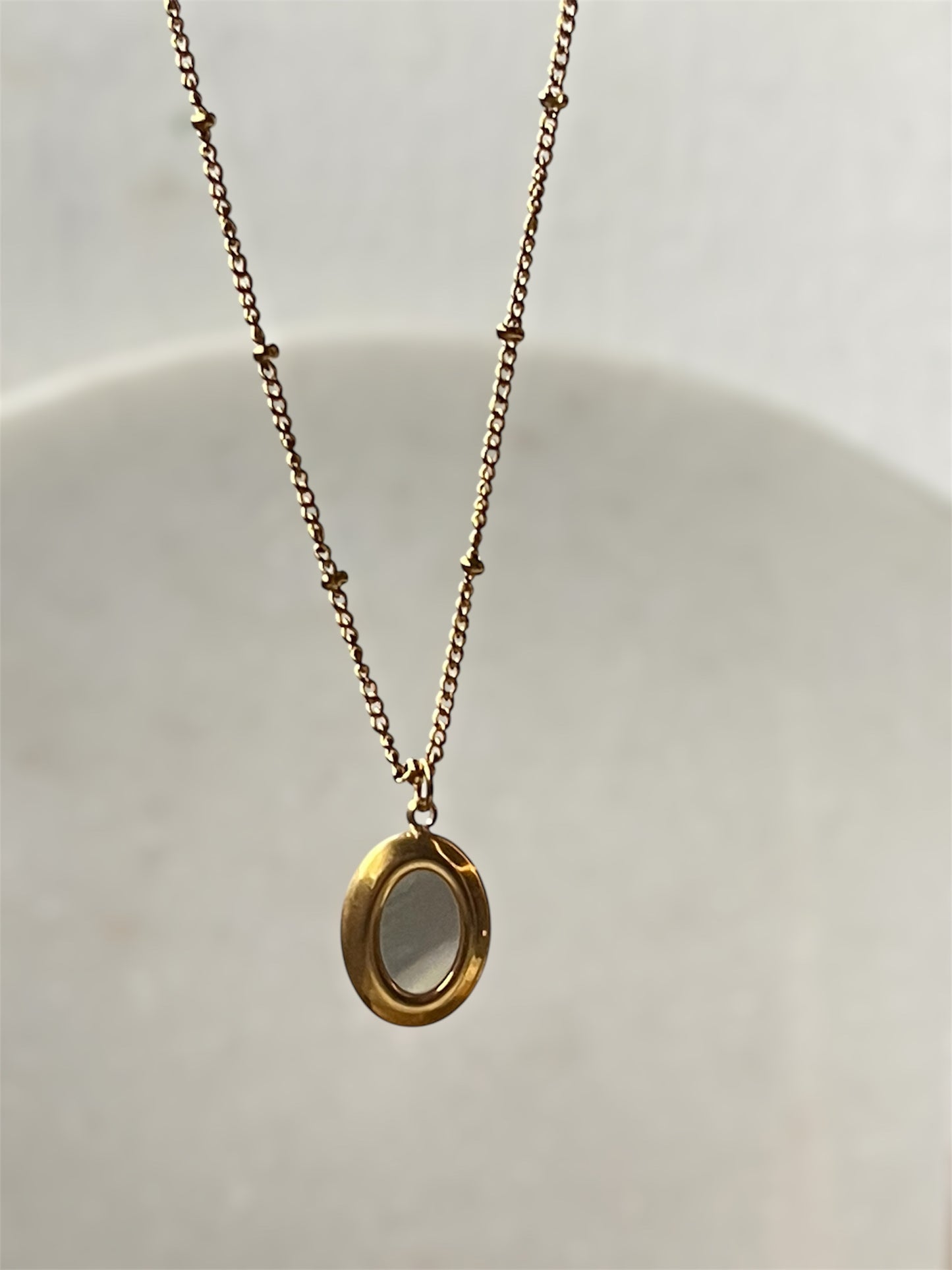 Gold Filled Mother of Pearl Necklace