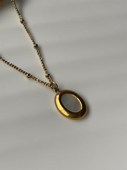 Gold Filled Mother of Pearl Necklace