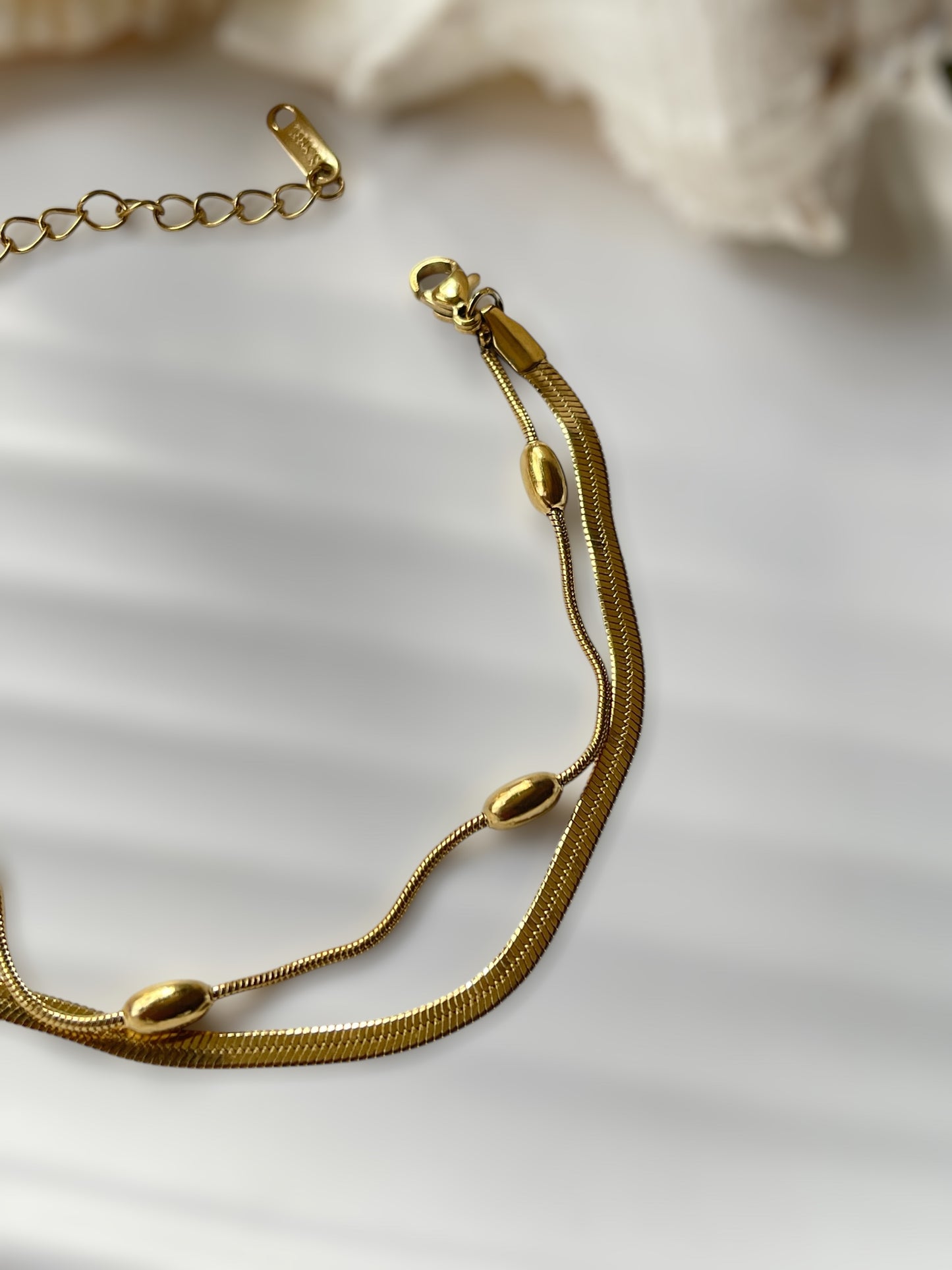 Glimmer Bead Anklet