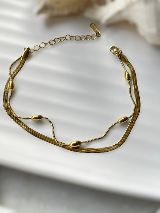 Glimmer Bead Anklet