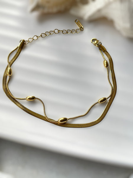 Glimmer Bead Anklet