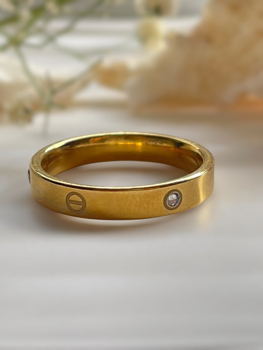 Sleek Starlit Ring