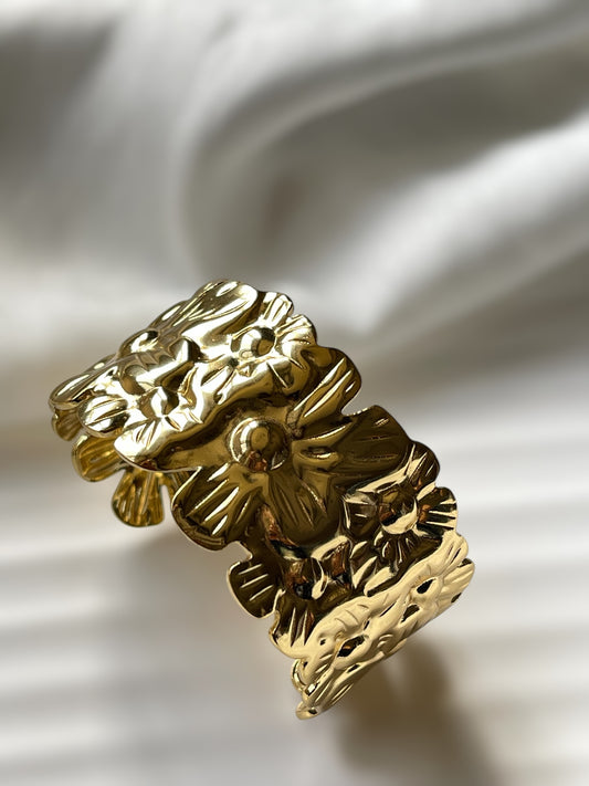 Floral Cuff Bracelet