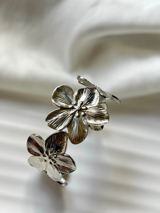 Silver Muse Band Cuff Bracelet