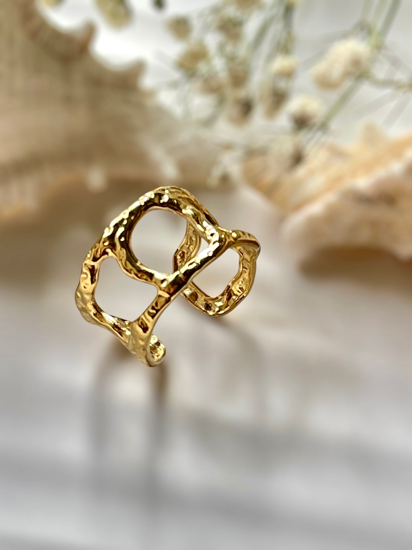 Celestine Halo Ring