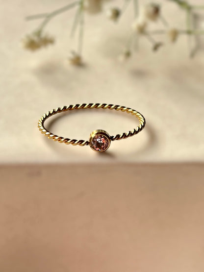 Solitaire Twist Ring