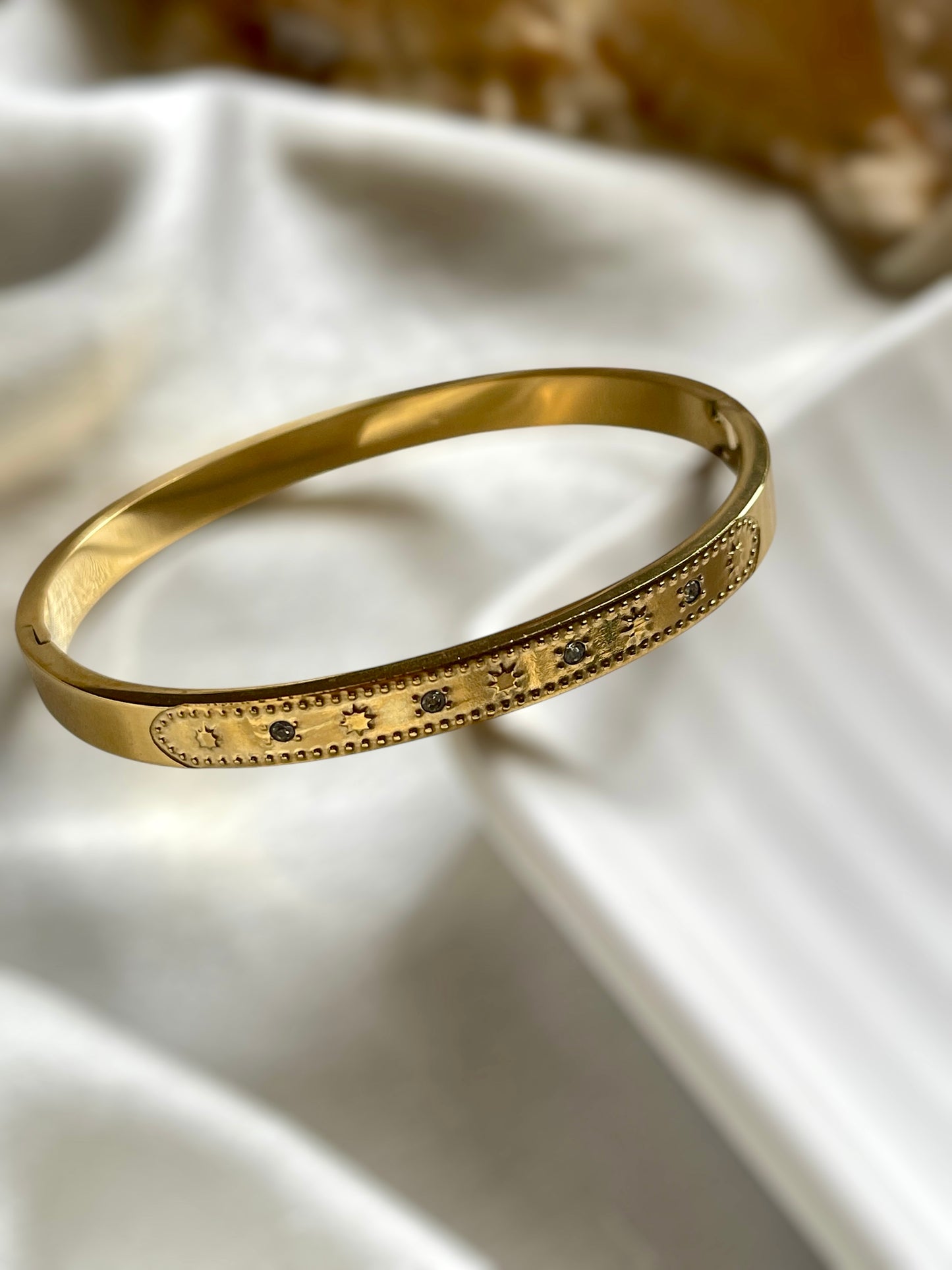 Stone Bloom Cuff Bracelet
