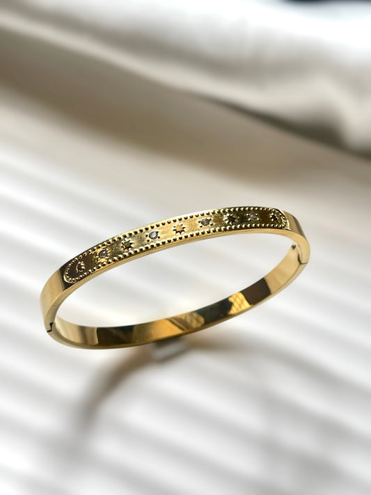 Stone Bloom Cuff Bracelet
