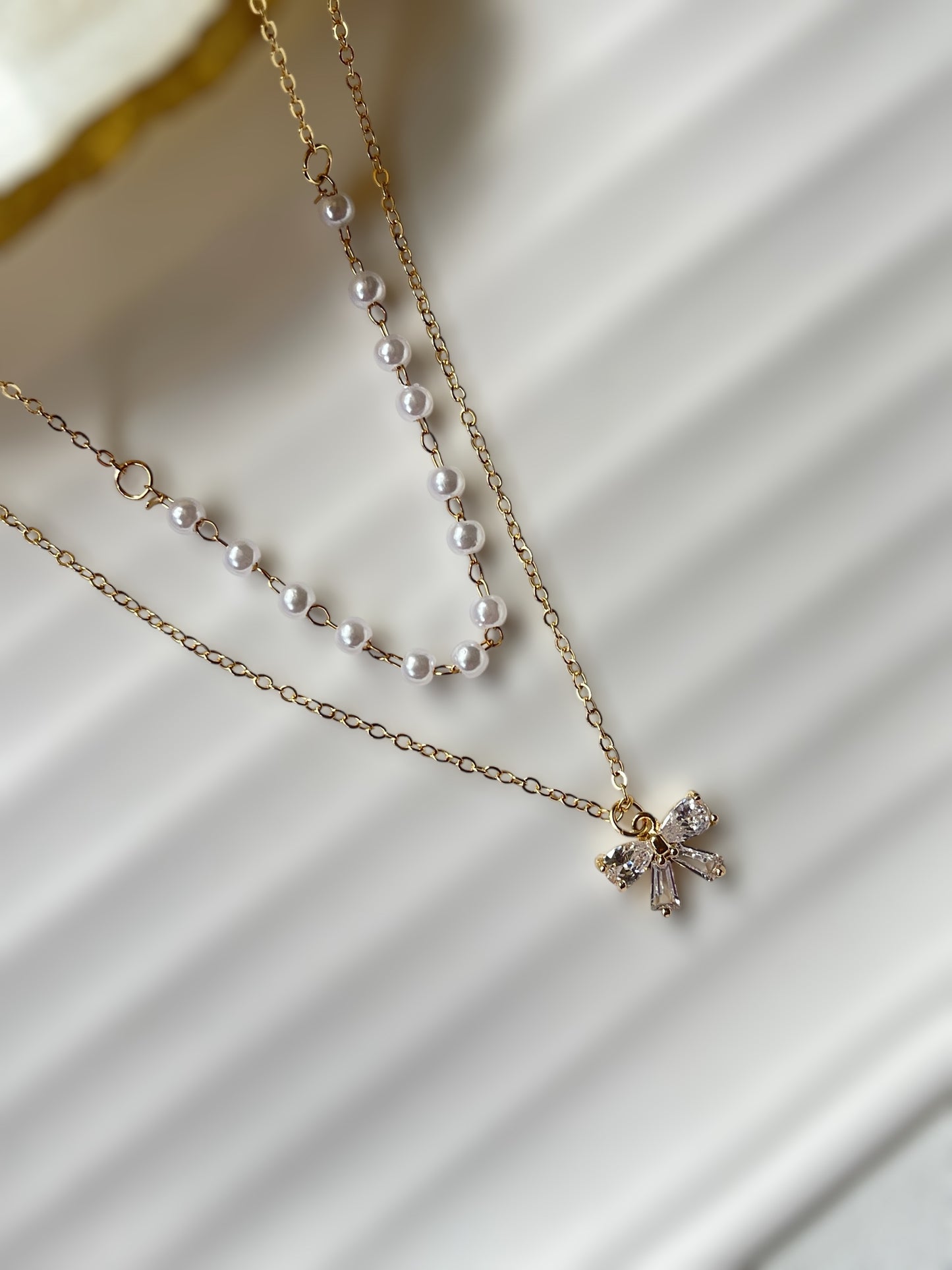 Misty Pearl Layered Necklace